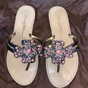 Beverly Feldman jeweled sandals